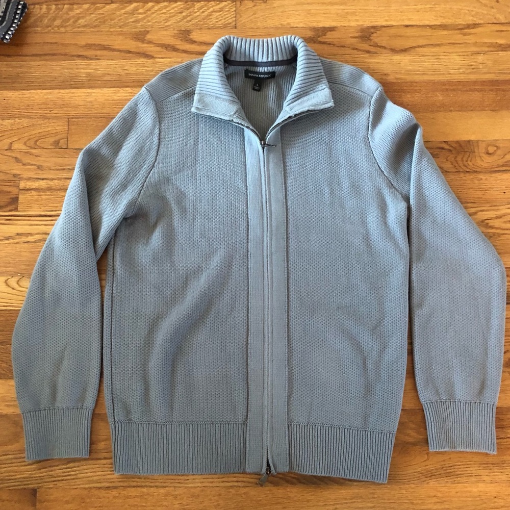 Banana Republic Cable Knit Zip Up Sweater/Cardigan